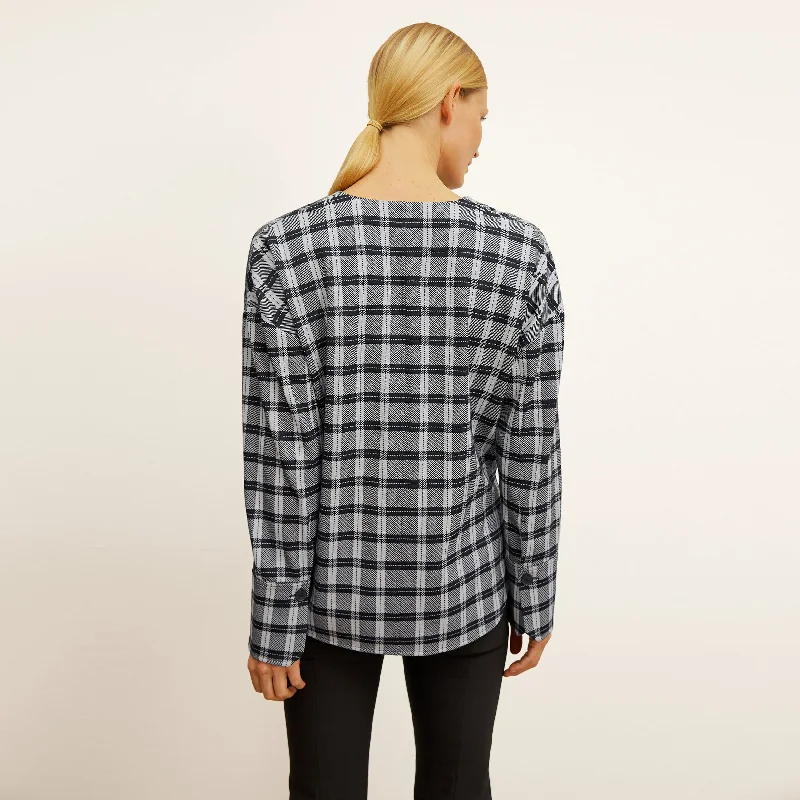 Tully Top - Knit Suiting :: Checkmate