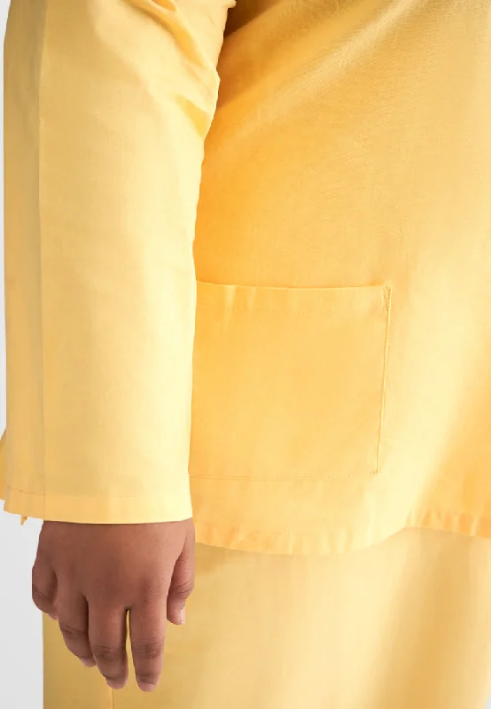 Zaheera Mix-N-Match Plain Kurung Top - Yellow