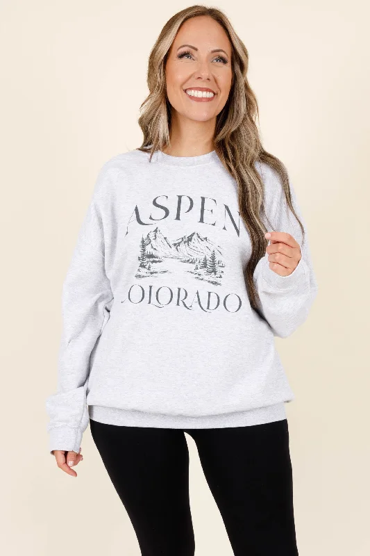 Aspen Vacation Sweatshirt, Ash