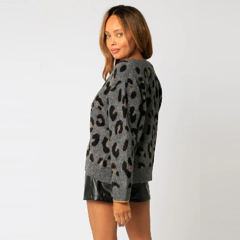 Cardigan (Grey Leopard)