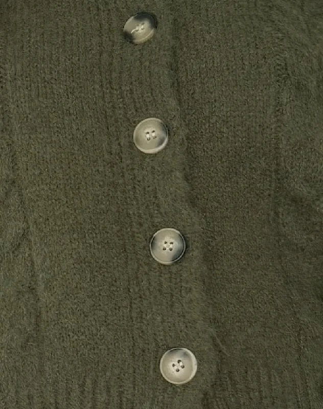 Claire Knit Cardigan in Forest Green