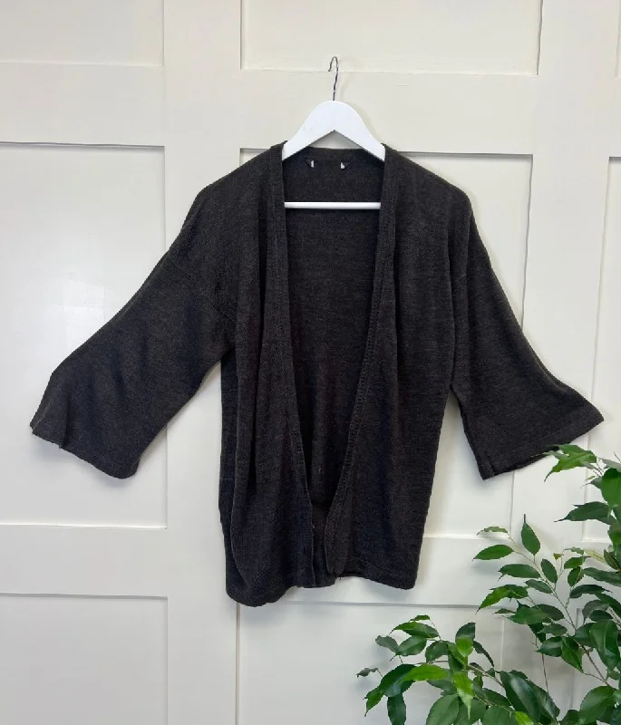 Dark Grey Edge to Edge Cardigan