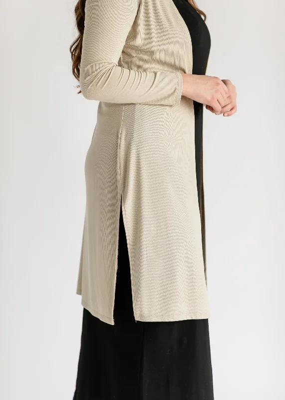 Essential Lightweight Side Slit Cardigan