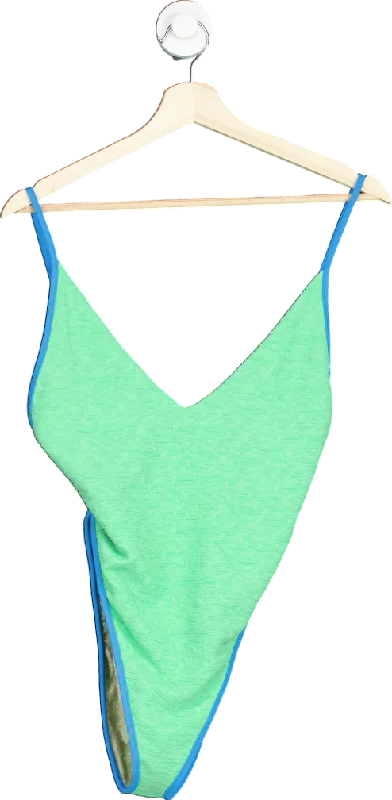 Free People Beach Green  free-est Amber One-Piece Swimsuit Size L