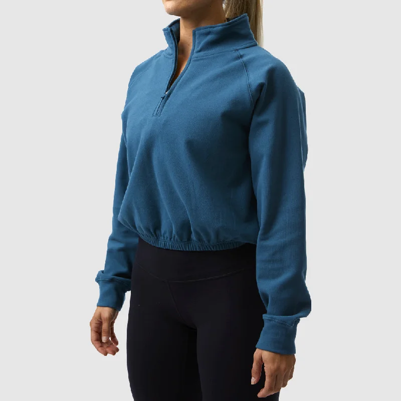 Free Spirit Cropped Sweatshirt (Slate Teal)