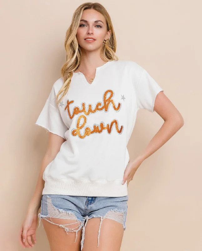 Orange Touchdown Top