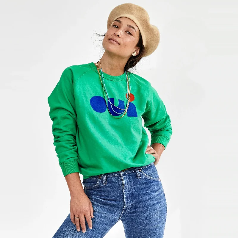 ""Oui"" Sweatshirt (Green)