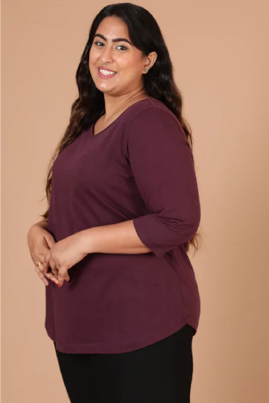 Plus Size Plum Tshirt