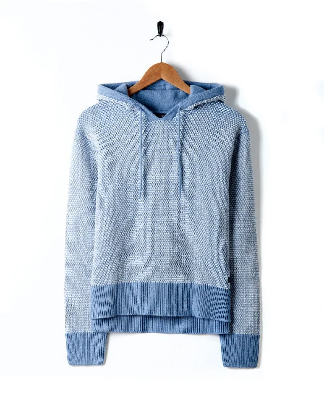 Poppy - Womens Knitted Pop Hoodie - Blue