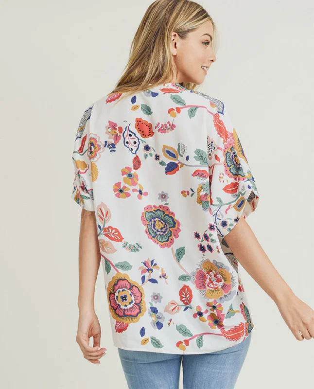 Floral Print Boxy Top