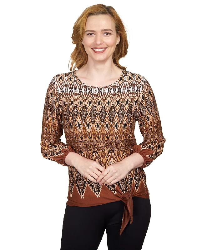 Ruby Road Spot-On Animal Tie Knit Top