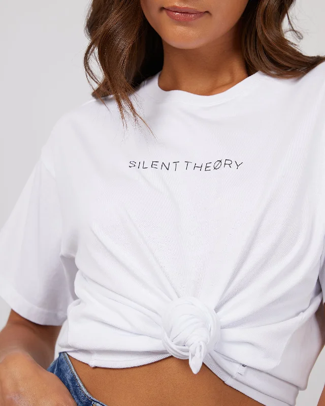 Silent Theory Logo Tee White