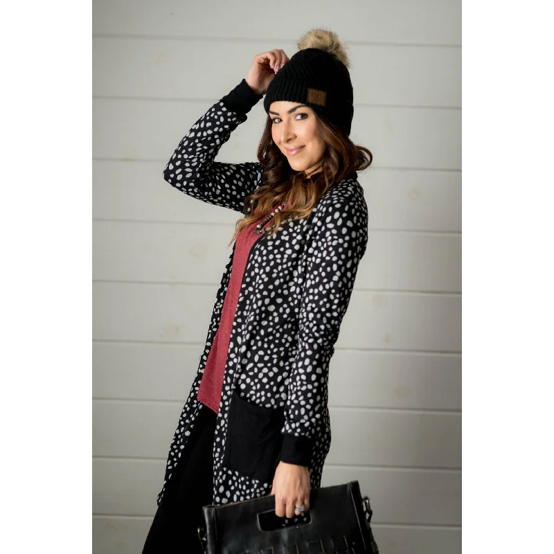 Solid Accent Dottie Tunic Cardigan