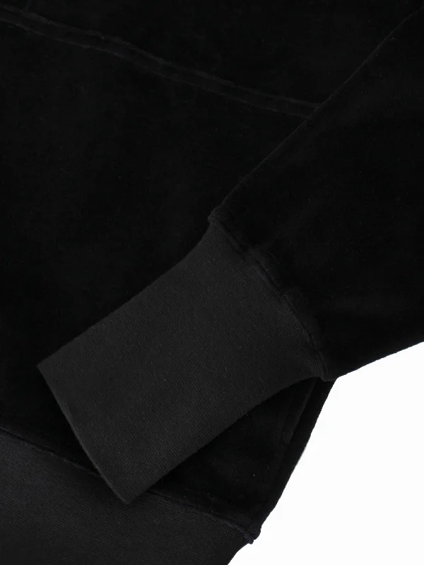 Velour Half Zip-Black