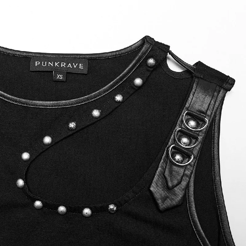 Women's Punk Cutout Nailed Tank Top