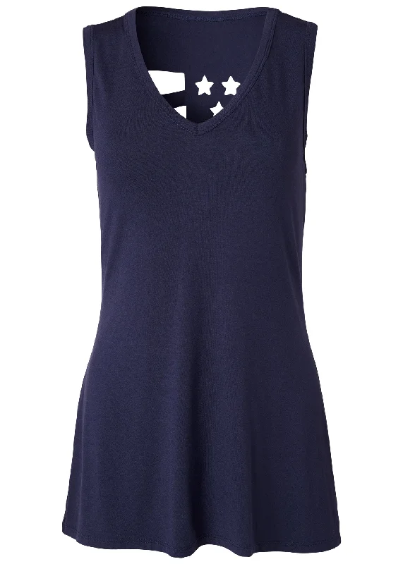 Flag cut out top - Navy