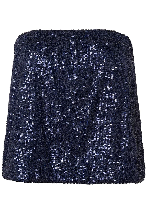 Sequin tube top - Navy