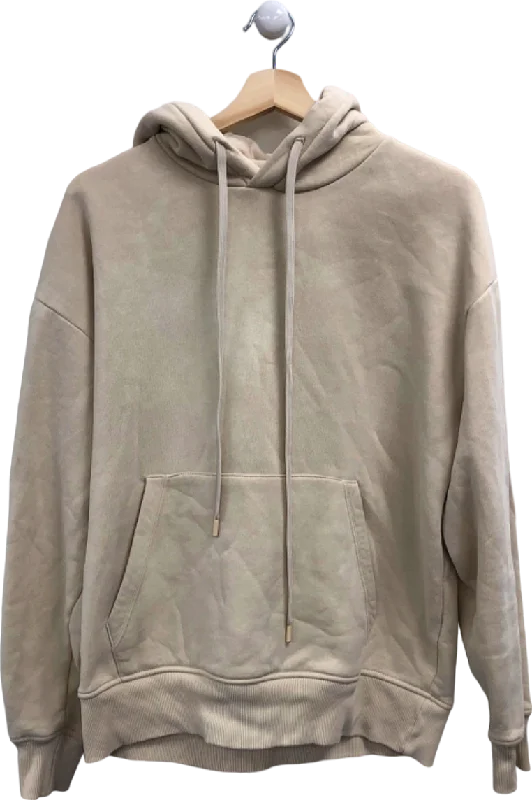 Zara Beige Oversized Hoodie UK M